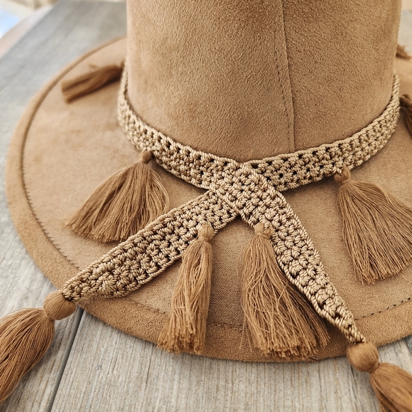 Rua.Ria Women Rancher Artisanal Caramel Hat made with love In Mexico - Picture 4 of 5